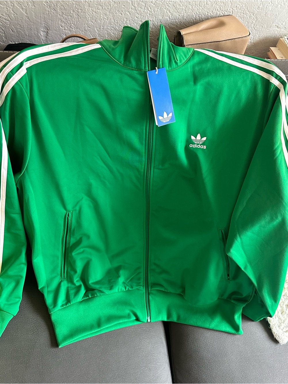 adidas Green Firebird TT Track Jacket